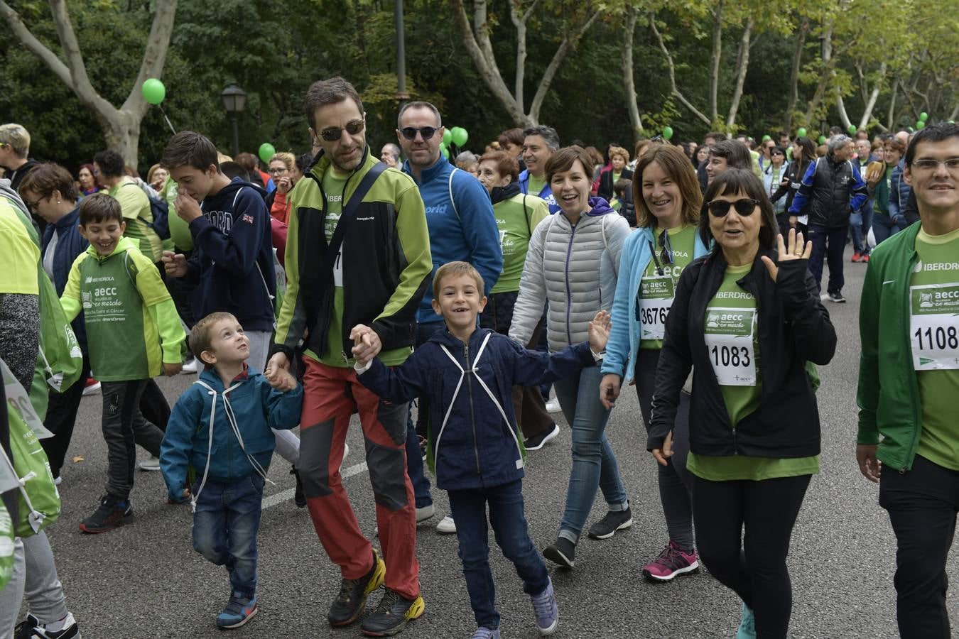 Corredores de la marcha contra el cáncer. 