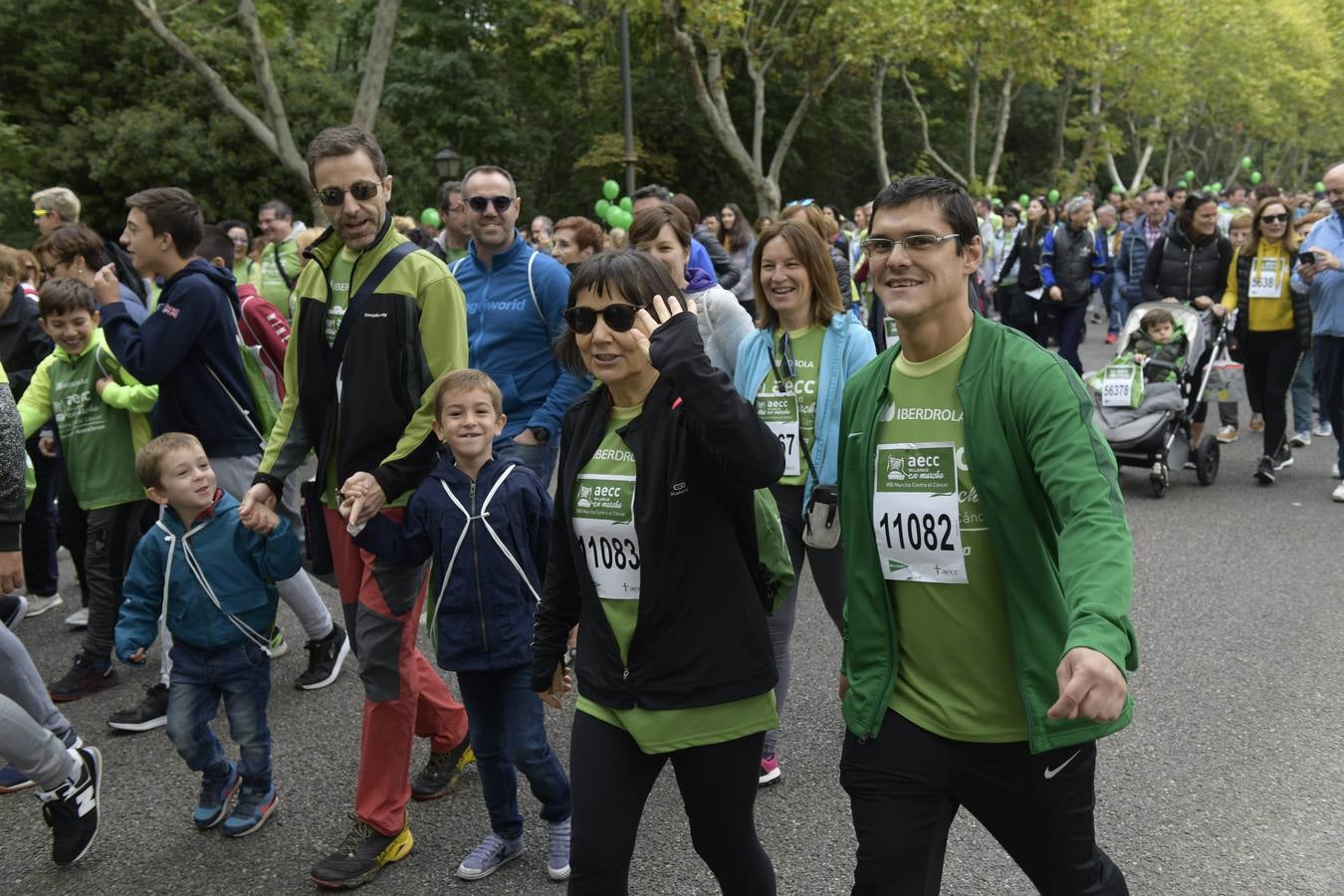 Corredores de la marcha contra el cáncer. 