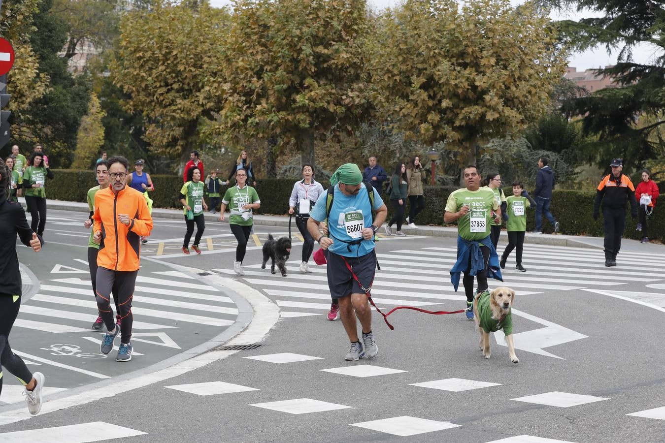 Participantes de la marcha contra el cáncer. 