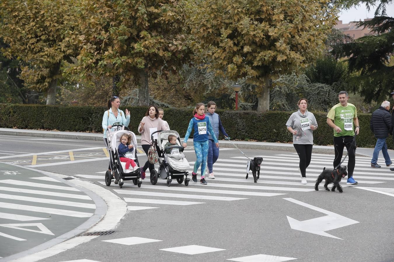 Participantes de la marcha contra el cáncer. 