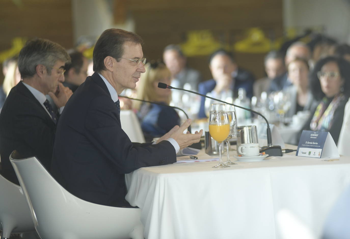 El consejero de Empleo e Industria, Germán Barrios, ha protagonizado la sesión matutina del Foro Económico de El Norte de Castilla. El acto se ha celebrado en el Pabellón de Cristal del Museo de la Ciencia de Valladolid este martes 29 de octubre.