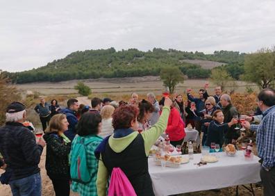Imagen secundaria 1 - Enoturísticas que participron en la rebusca de uvas en Mucientes. 