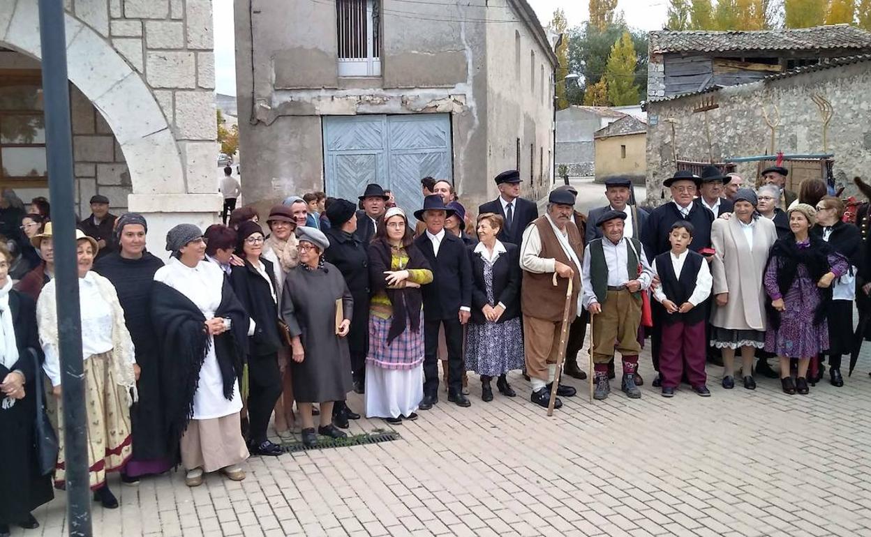 Recreación de la histórica visita de Alfonso XIII a San Miguel del Arroyo, celebrada este sábado. 