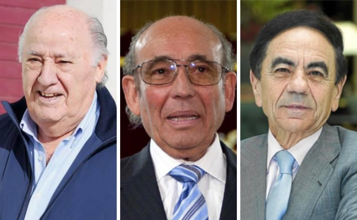 Amancio Ortega, José Antolín y Jesús Núñez.