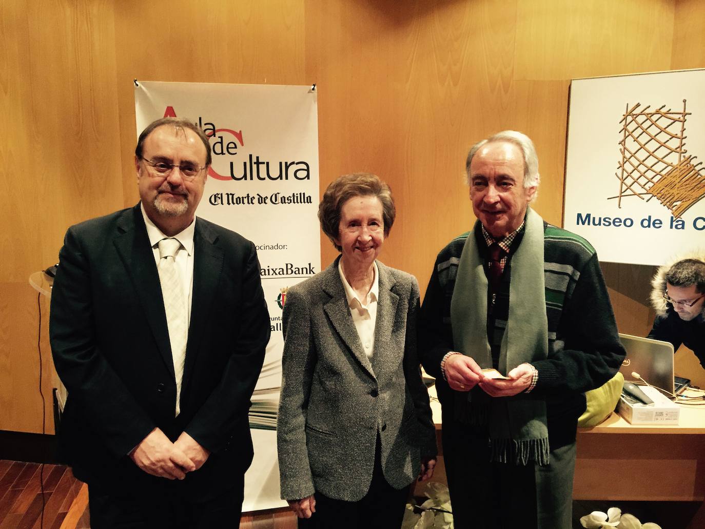 08.02.2016- La cientifica Margarita Salas en el Aula de Cultura de El Norte de Castilla en el Museo de la Ciencia de Valladolid.