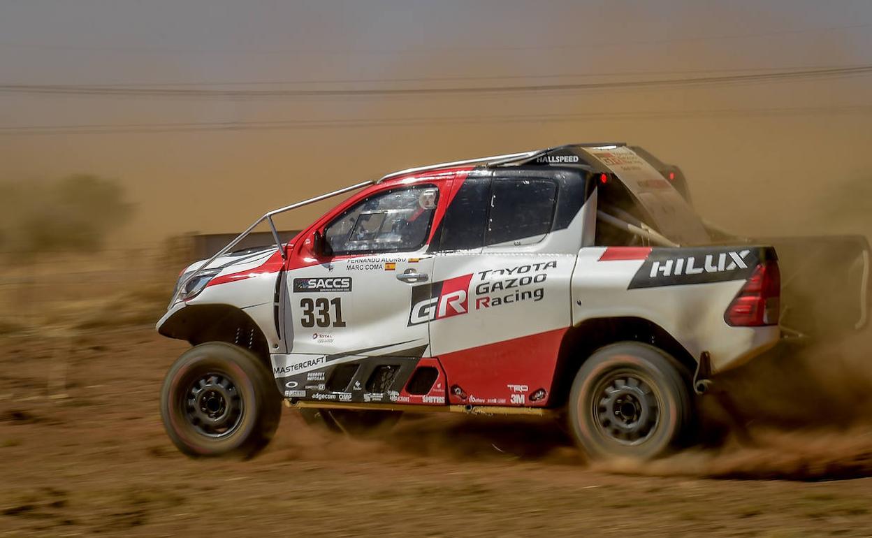 El Toyota Hilux de Fernando Alonso. 