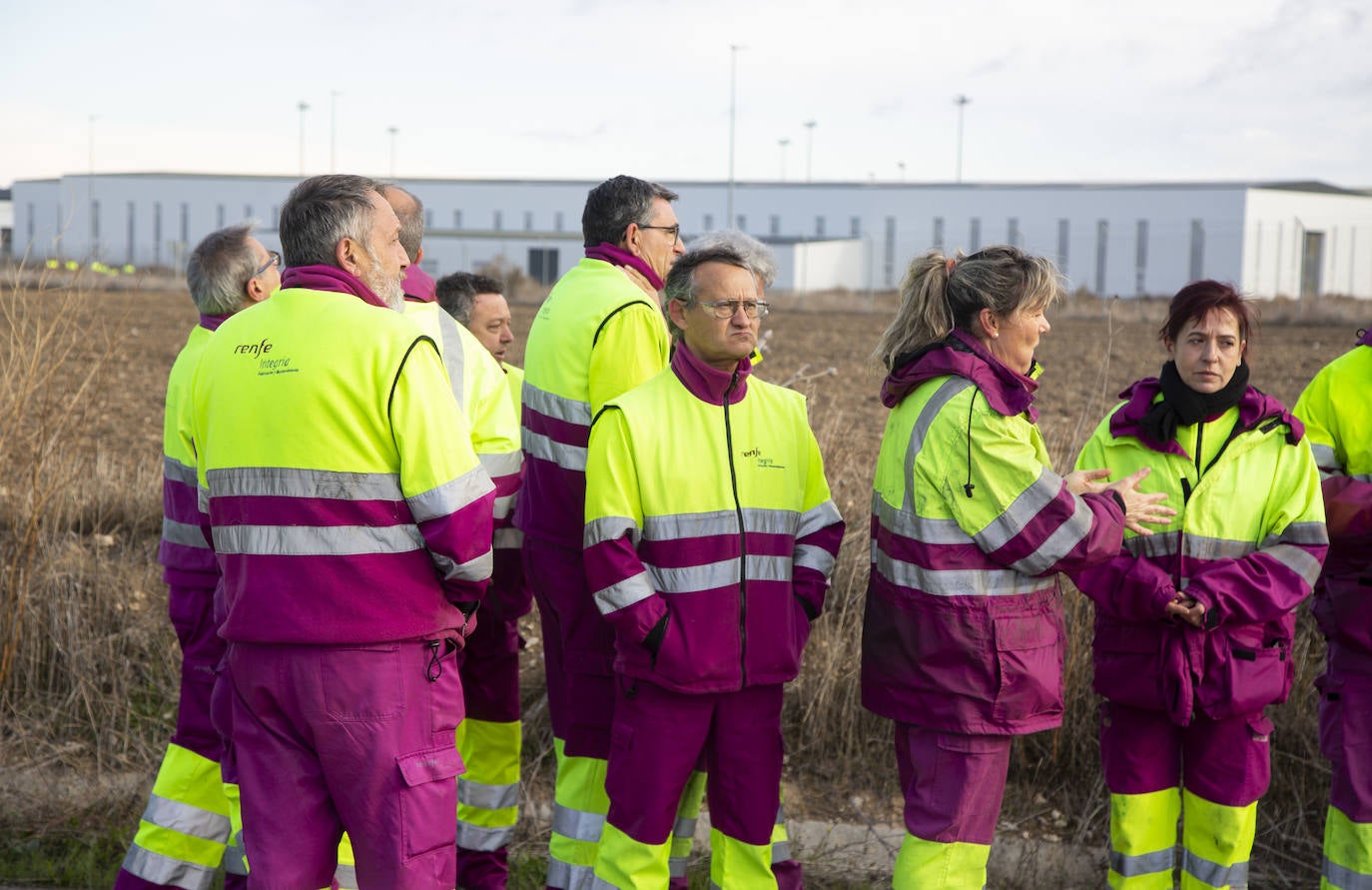 Protesta de los trabajadores de Renfe. 