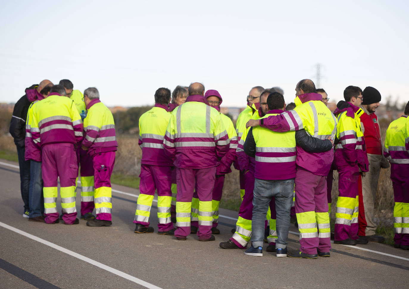 Protesta de los trabajadores de Renfe. 