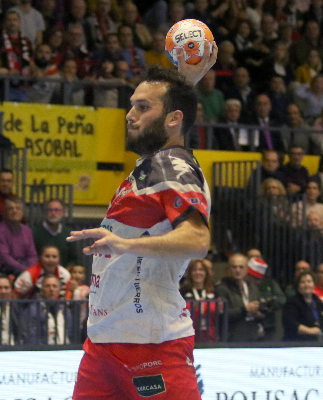 Encuentro de la liga Asobal entre el Balonmano Nava y el Barcelona 