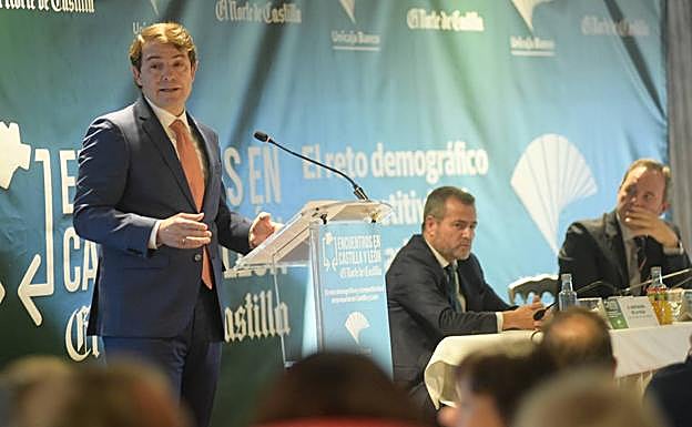 El presidente de la Junta, Alfonso Fernández Mañueco, en los Encuentros de El Norte de Castilla. 