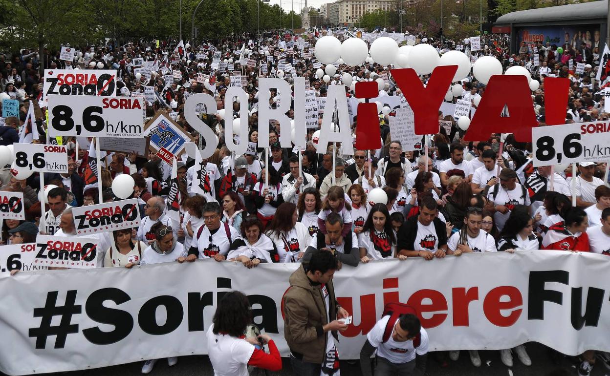 Protesta de la Plataforma ¡Soria Ya! 