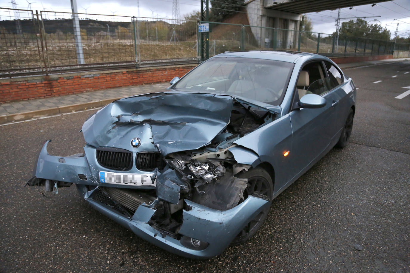 Accidente en la calle Jardines de Palencia