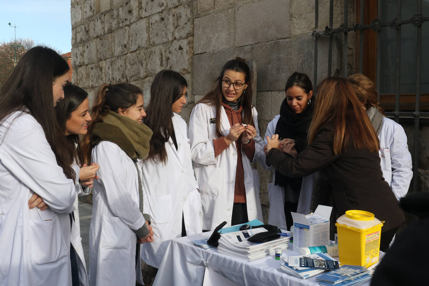 El Colegio de Enfermería, la Asociación Diabetes y la Facultad de Enfermería de Valladolid instalan ocho mesas informativas para sensibilizar a la población sobre esta enfermedad y realizar controles de glucemia.