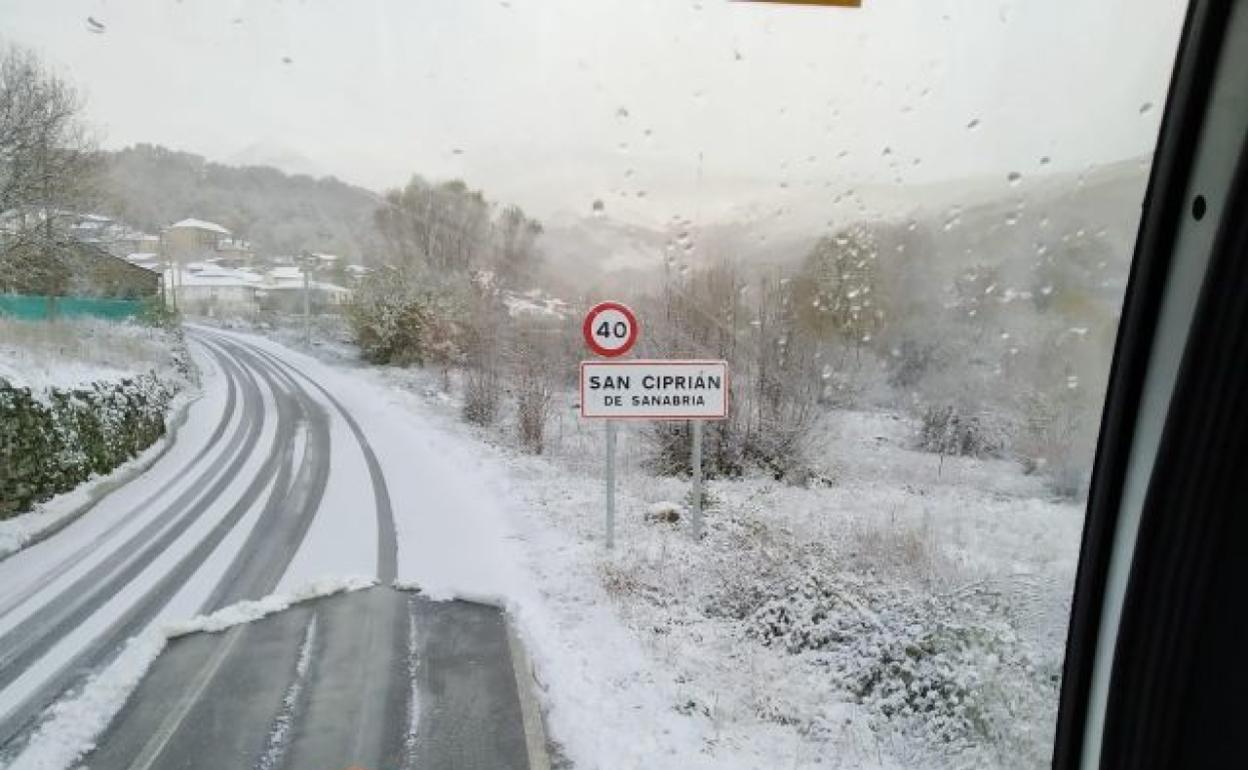 Nevada en San Ciprián de Sanabria. 