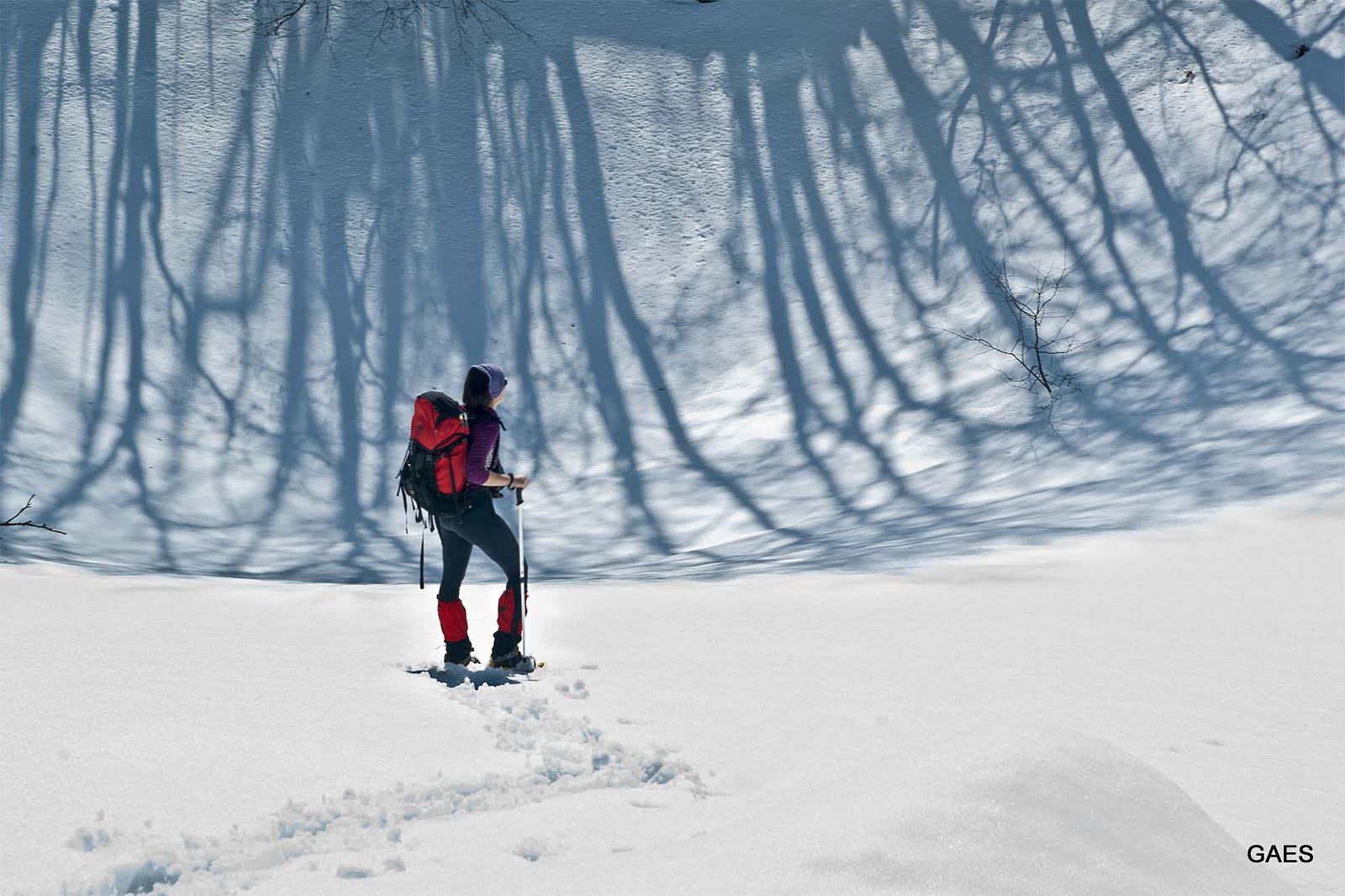 Una montañera en el Gorbea.