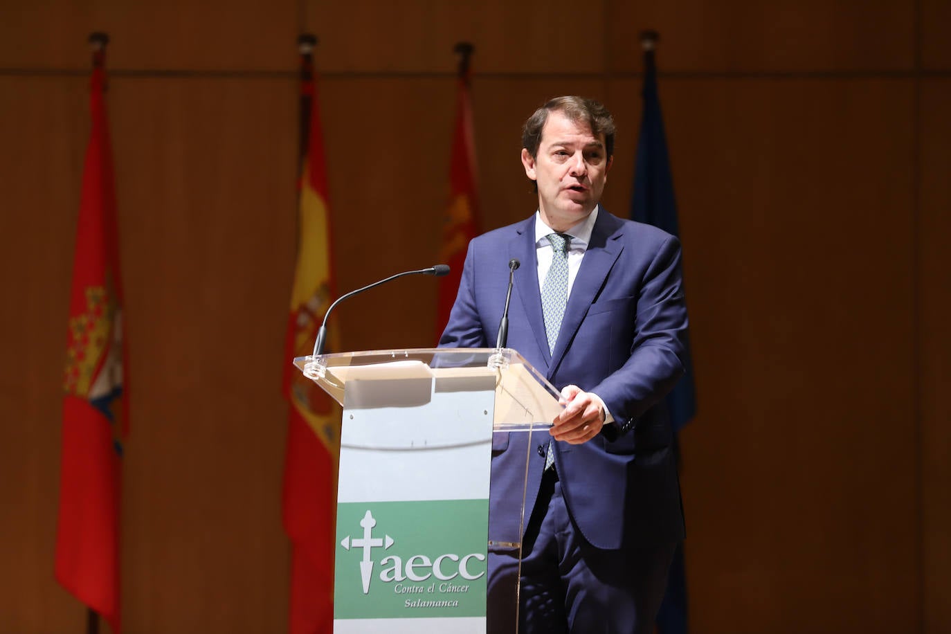 El presidente de la Junta, Alfonso Fernández Mañueco, acude al acto. 