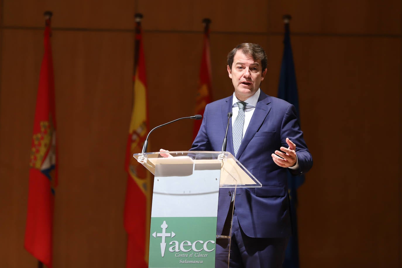 El presidente de la Junta, Alfonso Fernández Mañueco, acude al acto. 