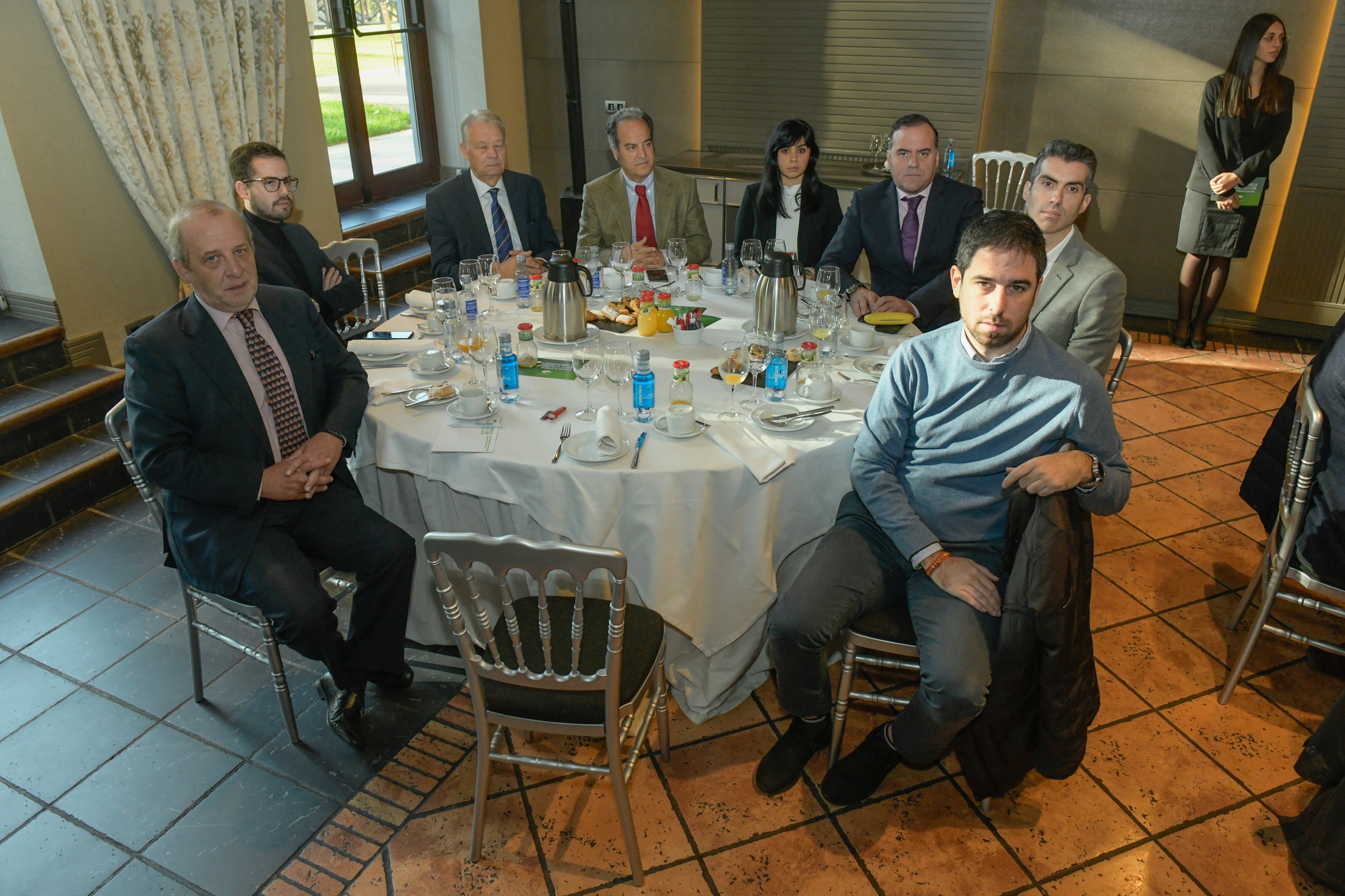 Pedro Santa Brígida (Atrevia), Rodrigo Nieto García (concejal Ayuntamiento de Valladolid), Manuel Fernández (presidente Fundación Personas), Jesús Mazariegos (director general Grupo Lince y Fundación Personas), Leticia Mingueza (secretaria General ATA), Domiciano Curiel (presidente ATA Castilla y León), Israel Saz (director financiero CSV Sistemas), David Valbuena (Autocares Valbuena).