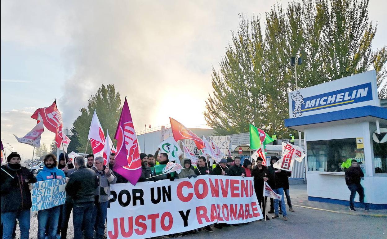 Un momento de la protesta.