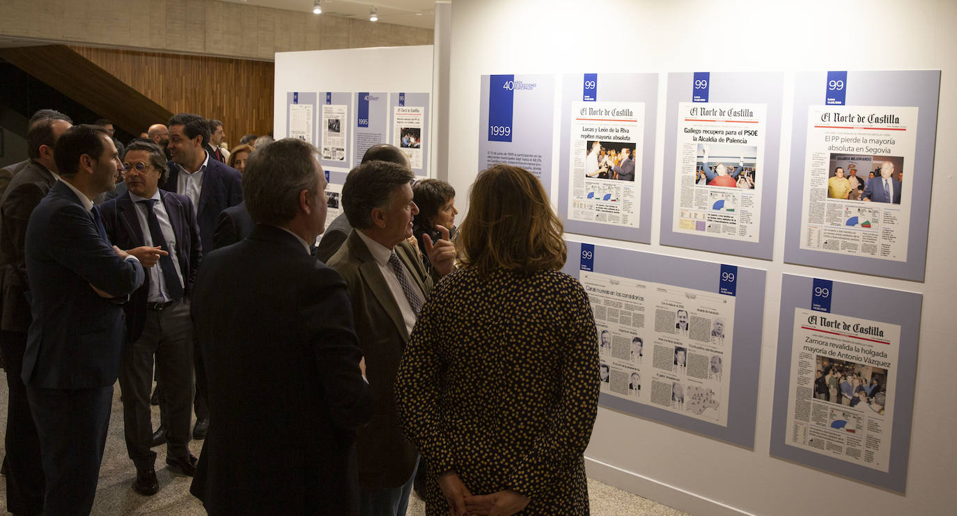 Las Cortes de Castilla y León y El Norte de Castilla reúnen en una exposición, a partir de la completa hemeroteca del diario decano de la prensa española, los hitos de los 11 comicios locales desde 1979