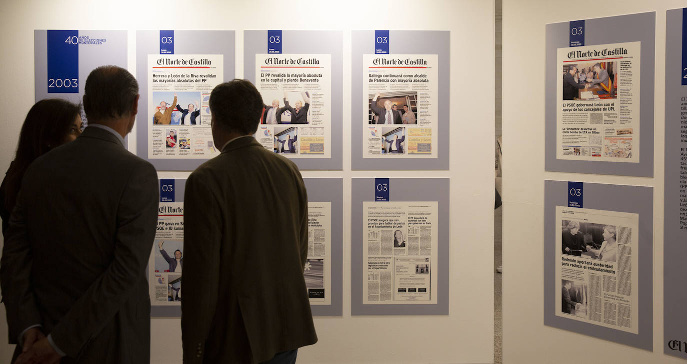 Las Cortes de Castilla y León y El Norte de Castilla reúnen en una exposición, a partir de la completa hemeroteca del diario decano de la prensa española, los hitos de los 11 comicios locales desde 1979