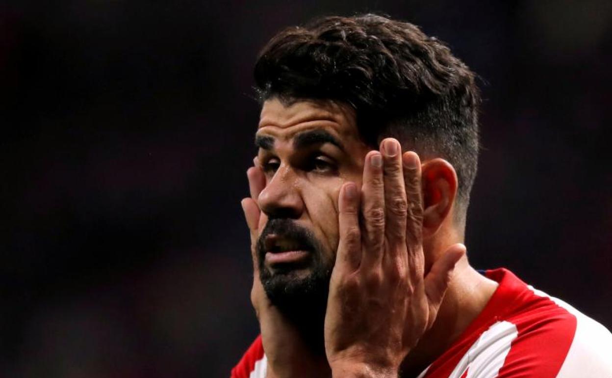 Diego Costa, durante un partido con el Atlético de Madrid. 