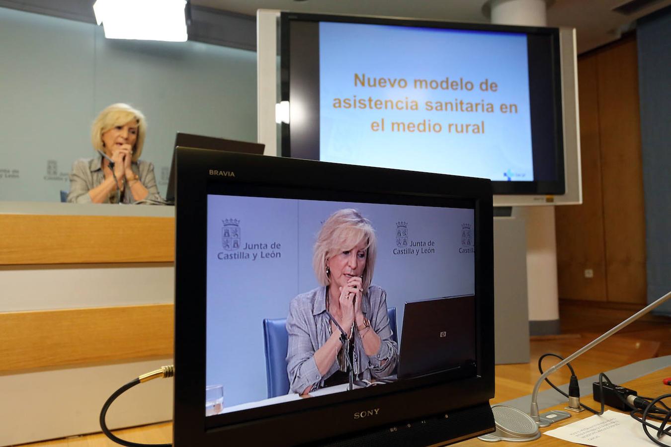 La consejera de Sanidad, Verónica Casado, durante la rueda de prensa posterior al Consejo de Gobierno de Castilla y León.