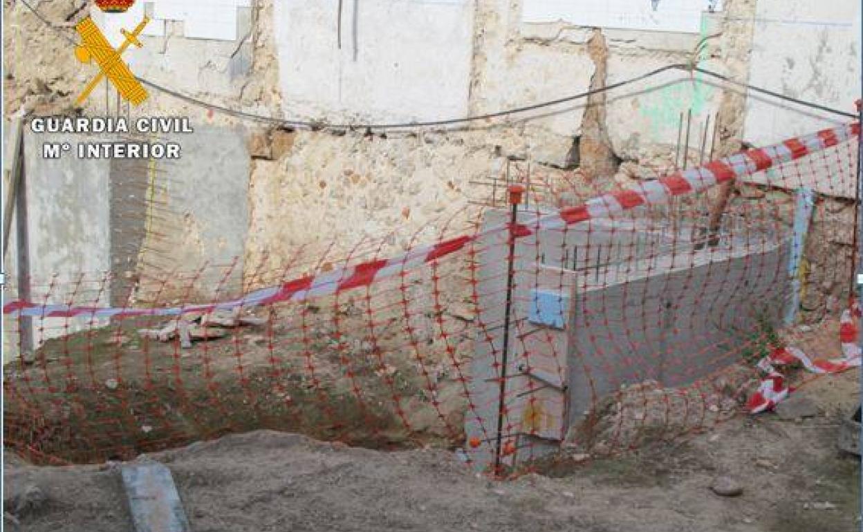 Obras realizadas en el yacimiento arqueológico.