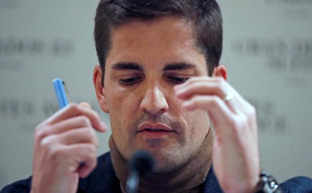 Robert Moreno, durante la rueda de prensa que protagonizó este jueves.