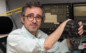 El montador soriano con el Premio Goya que ganó por su trabajo en &#039;El reino&#039;, de Rodrigo Sorogoyen