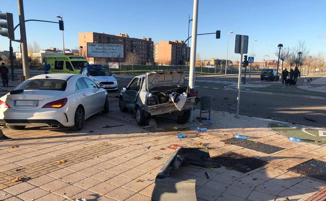 Estado de los vehículos tras la colisión.
