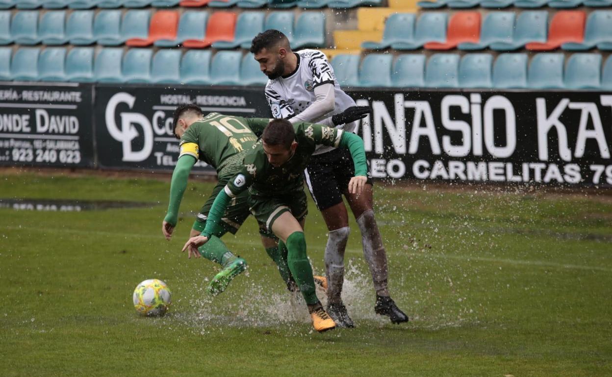 Partido del filial del Salamanca CF UDS ante el Astorga el pasado sábado. 