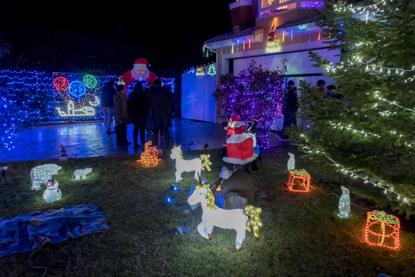 La primera jornada con luces encendidas y apertura ha ocasionado largas colas para ver el sofisticado alumbrado hogareño de cerca