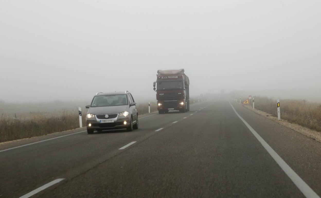 Niebla en la carretera.