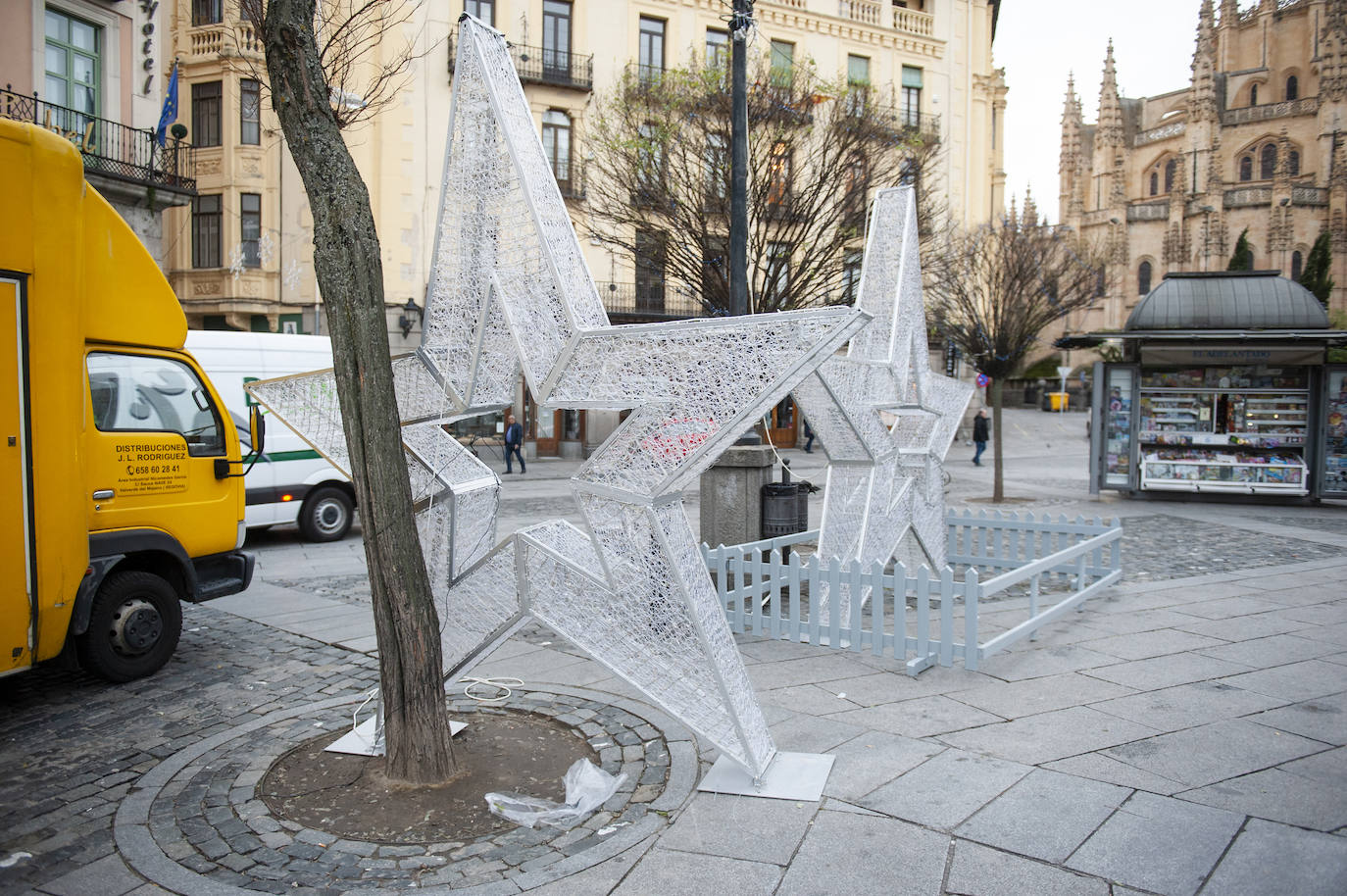 Efectos del vendaval en la ciudad. 