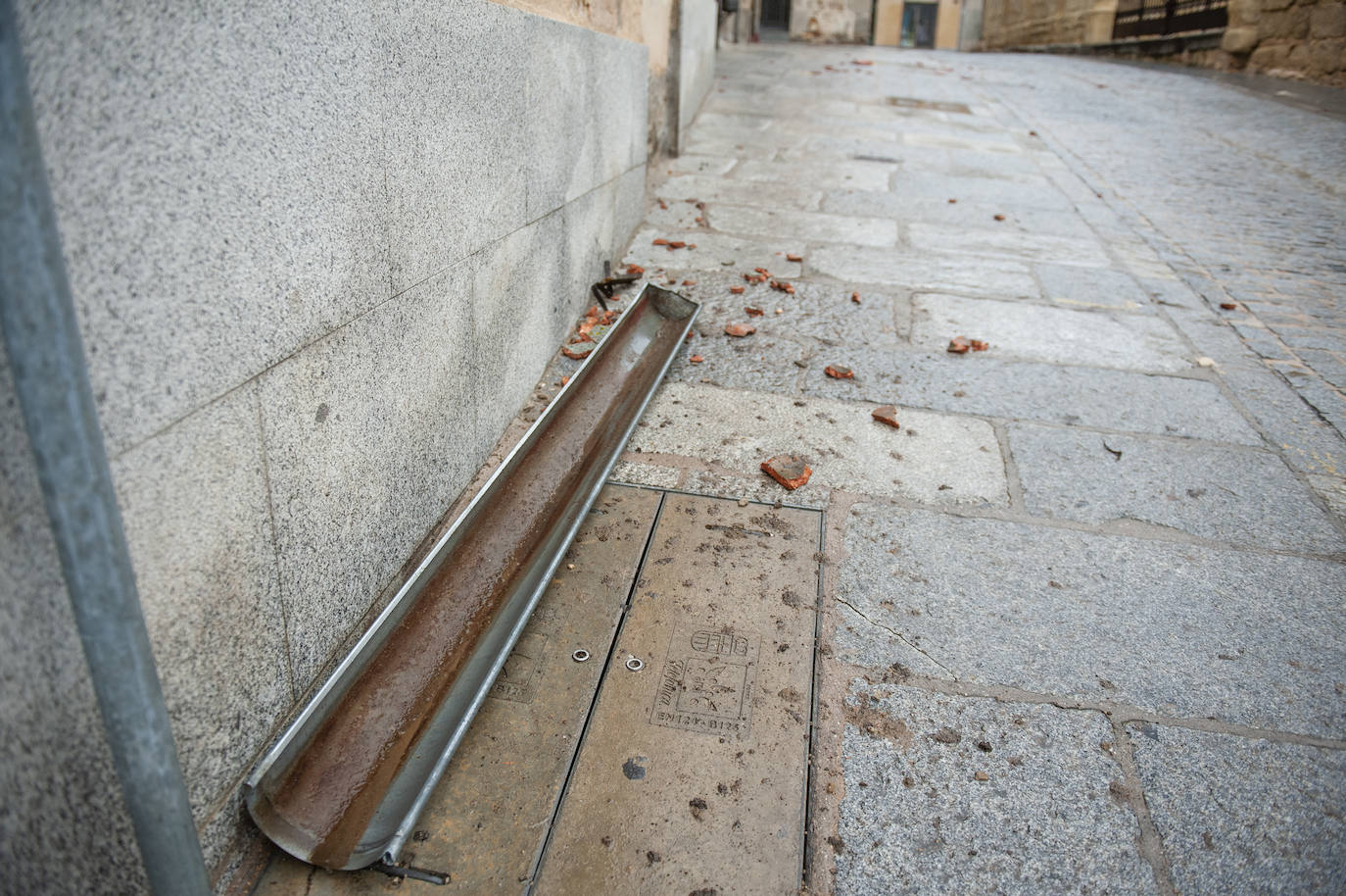 Efectos del vendaval en la ciudad. 