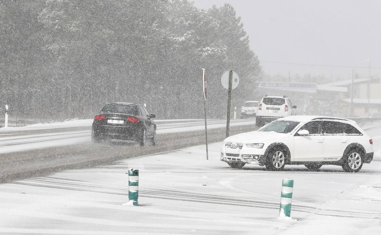 Nieve en la provincia leonesa.