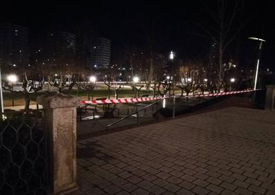 Imagen secundaria 1 - Aspecto del río Pisuerga y del aparcamiento y el paseo de las Moreras a las siete de la tarde. 