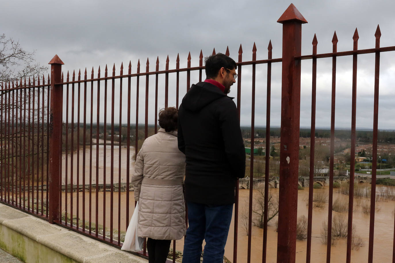 Fotos: El Pisuerga, a punto de inundar por completo el puente de Simancas