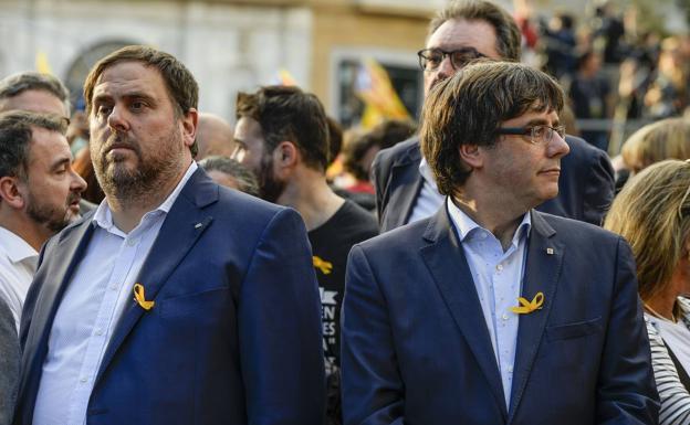 Oril Junqueras y Carles Puigdemont. 