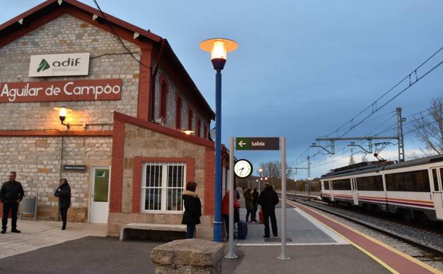 Estación de trenes de Aguilar de Campoo, una de las afectadas.