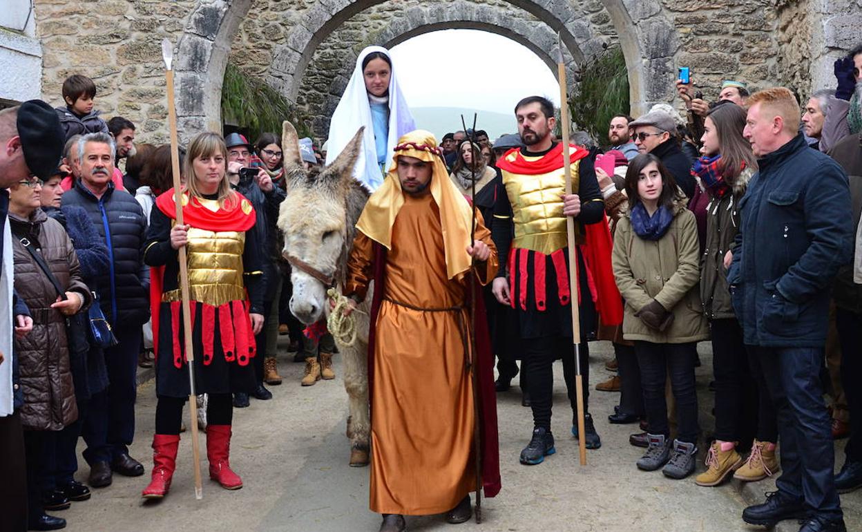 Una edición anterior del belén viviente de Robladillo.