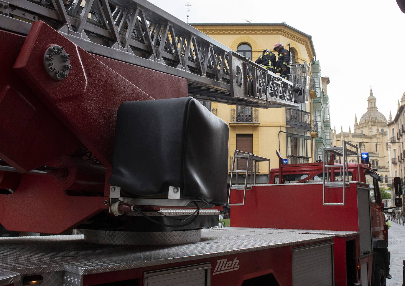 Un camión de bomberos de Segovia. 