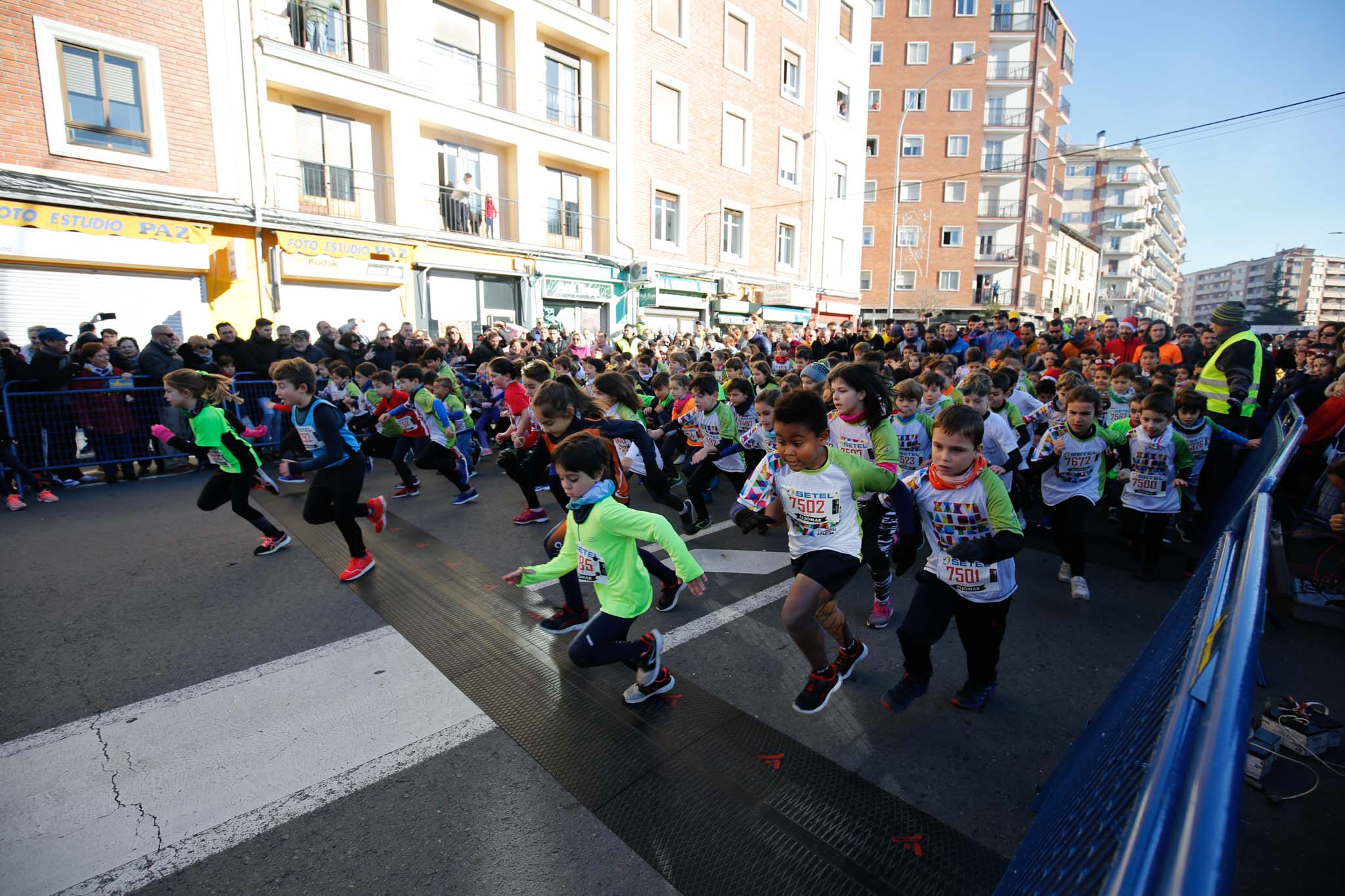 Primera carrera de niños de la San Silvestre salmantina. 