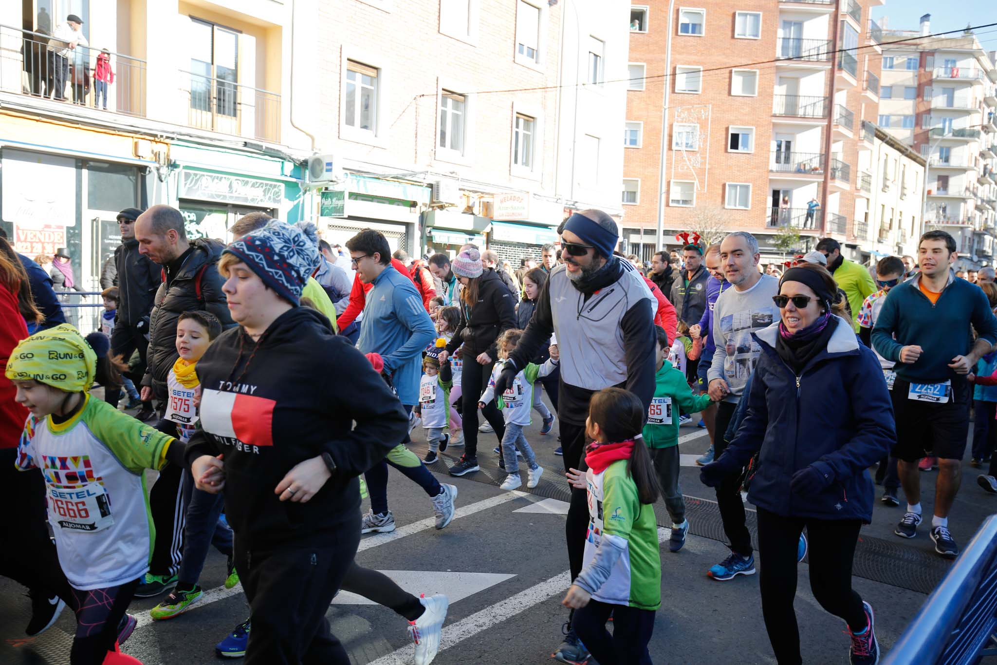 Primera carrera de niños de la San Silvestre salmantina. 