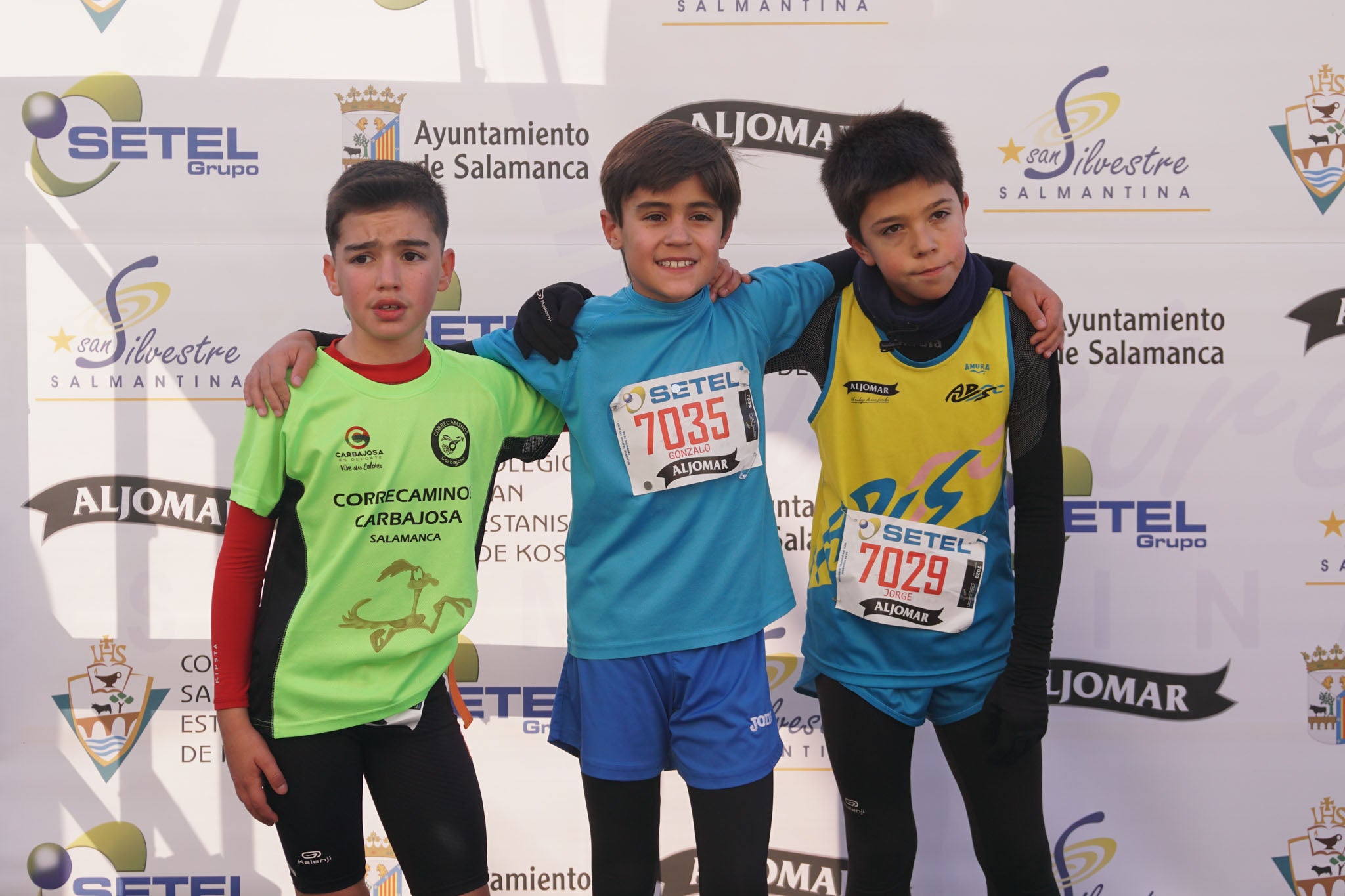 Primera carrera de niños de la San Silvestre salmantina.