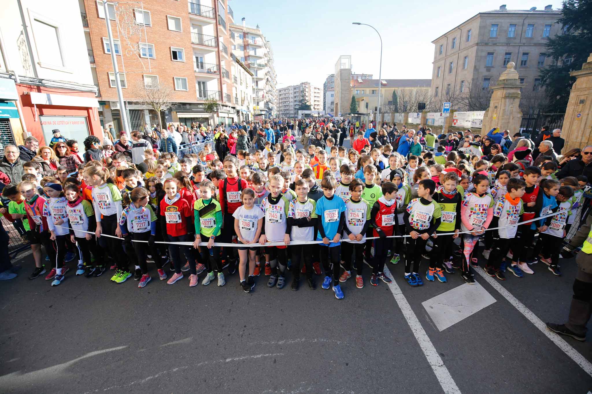 Primera carrera de niños de la San Silvestre salmantina.