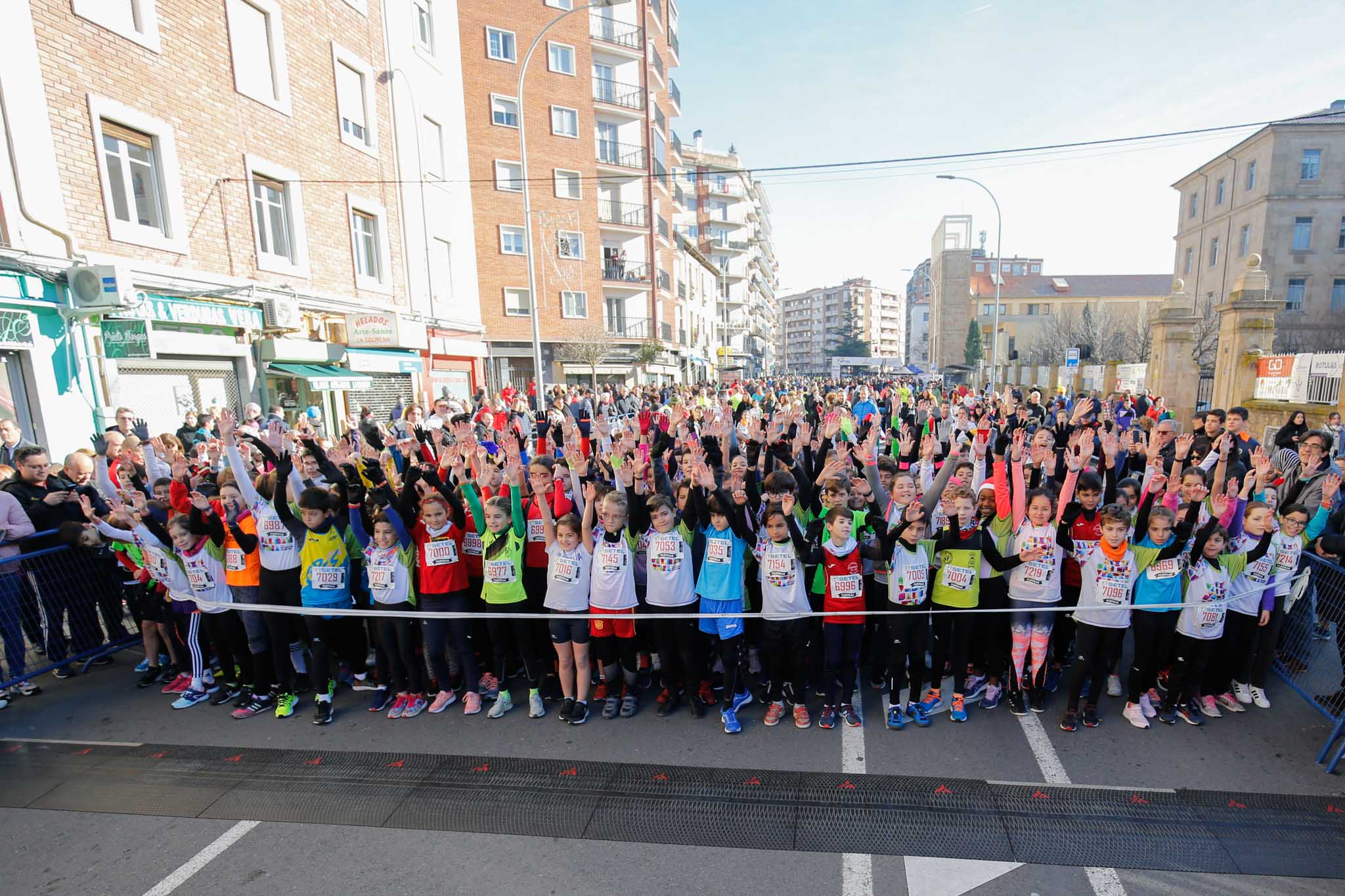 Primera carrera de niños de la San Silvestre salmantina.