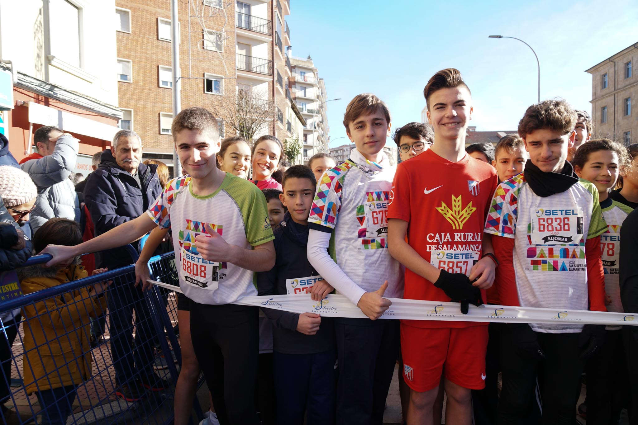 Primera carrera de niños de la San Silvestre salmantina.