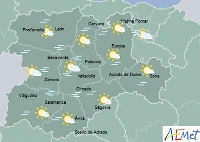 Imagen secundaria 1 - Mapa de la Aemet para el día 30 por la mañana (foto 1) y para el día 31 por la mañana (foto 2) y por la tarde (foto 3). 